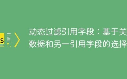 动态过滤引用字段：基于关联数据和另一引用字段的选择