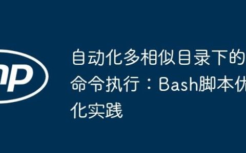 自动化多相似目录下的命令执行：Bash脚本优化实践