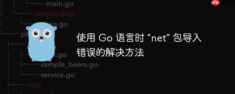 使用 go 语言时 “net” 包导入错误的解决方法