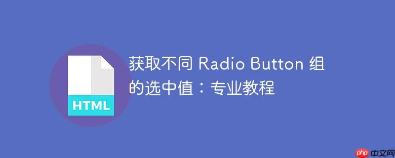 获取不同 radio button 组的选中值:专业教程