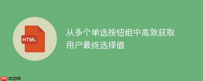 从多个单选按钮组中高效获取用户最终选择值