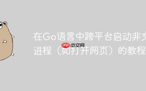 在Go语言中跨平台启动非文件进程（如打开网页）的教程