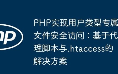 PHP实现用户类型专属文件安全访问：基于代理脚本与.htaccess的解决方案