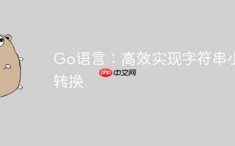 Go语言：高效实现字符串小写转换