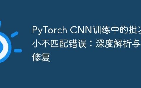 PyTorch CNN训练中的批次大小不匹配错误：深度解析与修复