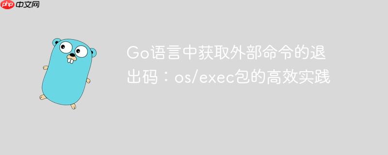 Go语言中获取外部命令的退出码:os/exec包的高效实践