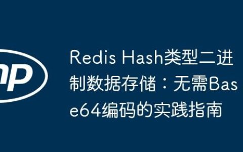 Redis Hash类型二进制数据存储：无需Base64编码的实践指南
