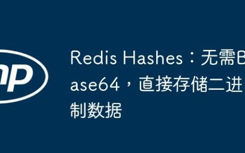 Redis Hashes：无需Base64，直接存储二进制数据