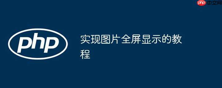 实现图片全屏显示的教程