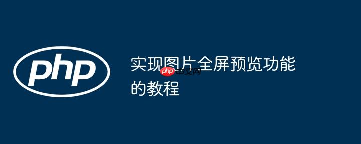 实现图片全屏预览功能的教程