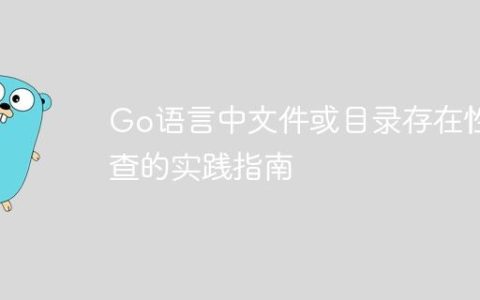 Go语言中文件或目录存在性检查的实践指南