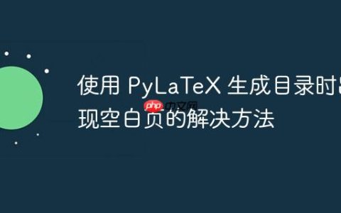 使用 PyLaTeX 生成目录时出现空白页的解决方法