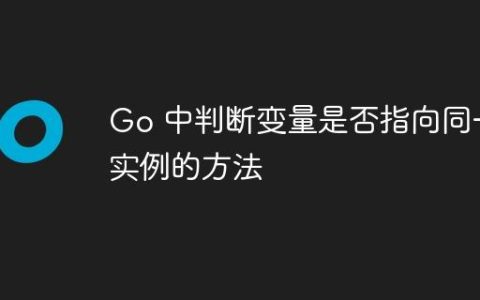 Go 中判断变量是否指向同一实例的方法