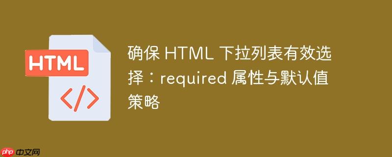 确保 HTML 下拉列表有效选择:required 属性与默认值策略
