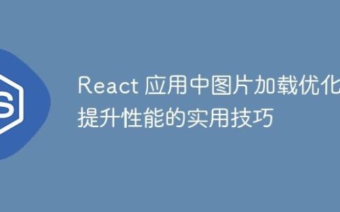 React 应用中图片加载优化：提升性能的实用技巧