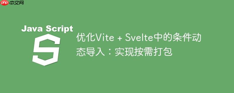 优化Vite + Svelte中的条件动态导入:实现按需打包