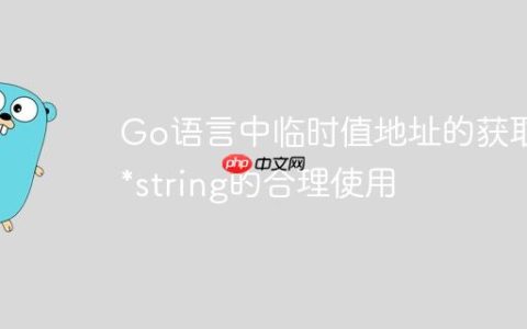 Go语言中临时值地址的获取与*string的合理使用
