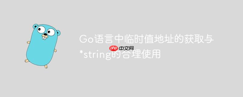 Go语言中临时值地址的获取与*string的合理使用