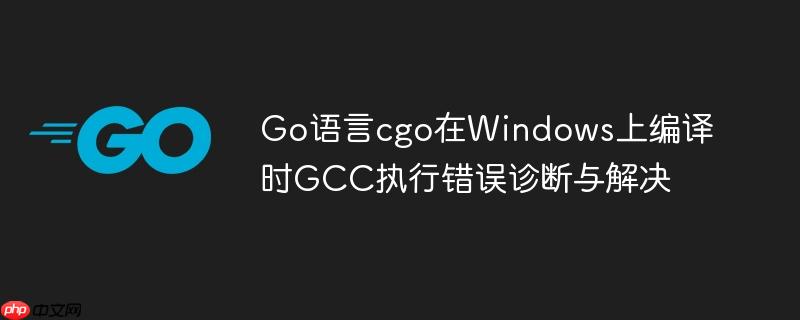 Go语言cgo在Windows上编译时GCC执行错误诊断与解决