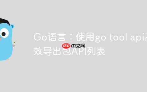 Go语言：使用go tool api高效导出包API列表
