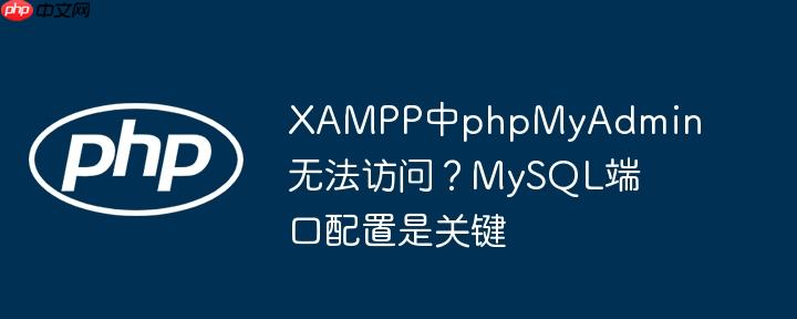 XAMPP中phpMyAdmin无法访问?MySQL端口配置是关键