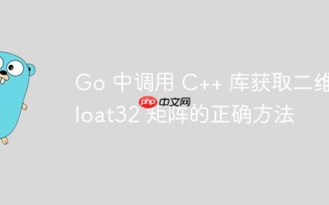 Go 中调用 C++ 库获取二维 float32 矩阵的正确方法