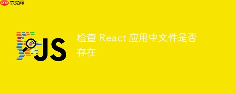 检查 React 应用中文件是否存在