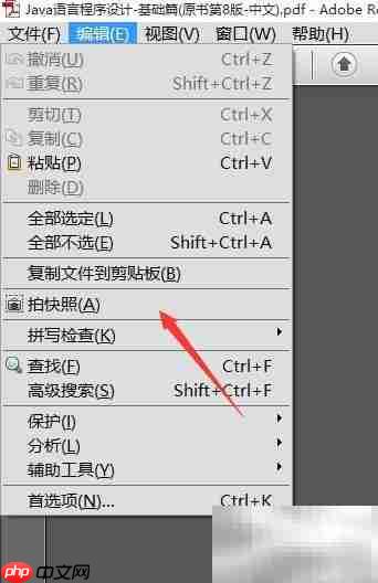 Adobe Reader快照拍摄技巧