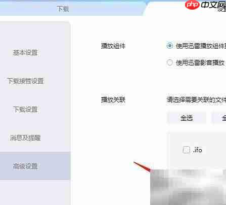 迅雷如何取消AMV文件关联