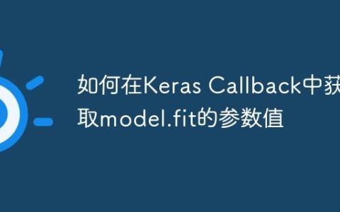 如何在Keras Callback中获取model.fit的参数值