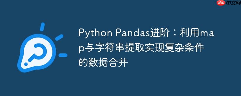 Python Pandas进阶:利用map与字符串提取实现复杂条件的数据合并