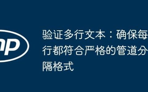 验证多行文本：确保每行都符合严格的管道分隔格式