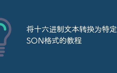 将十六进制文本转换为特定JSON格式的教程