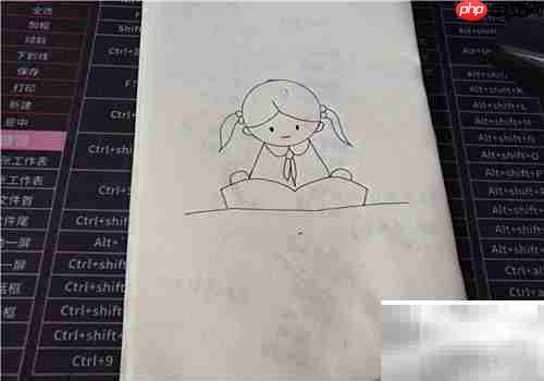 爱读书的小女孩简笔画教程