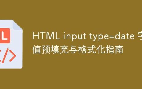 HTML input type=date 字段值预填充与格式化指南