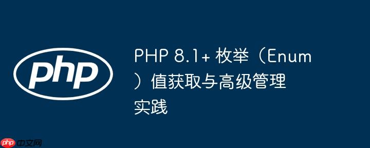 PHP 8.1+ 枚举(Enum)值获取与高级管理实践