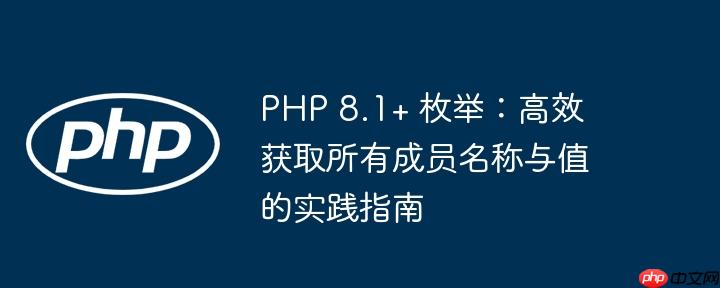 PHP 8.1+ 枚举:高效获取所有成员名称与值的实践指南
