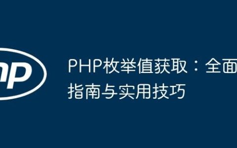 PHP枚举值获取：全面指南与实用技巧