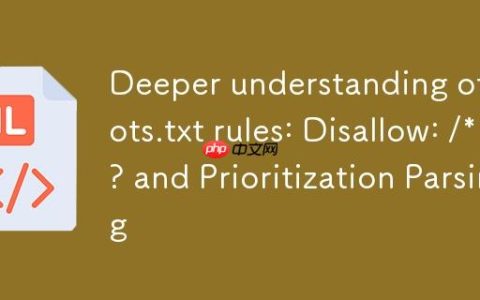 深入理解robots.txt规则：Disallow: /*?与优先级解析
