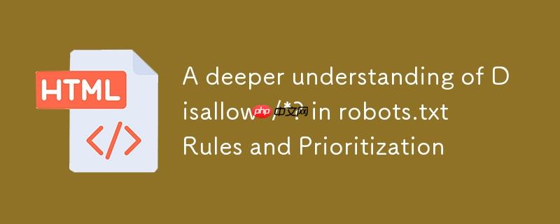 深入理解 robots.txt 中的 Disallow: /*? 规则与优先级