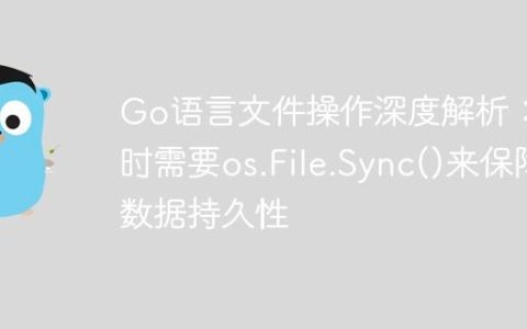 Go语言文件操作深度解析：何时需要os.File.Sync()来保障数据持久性