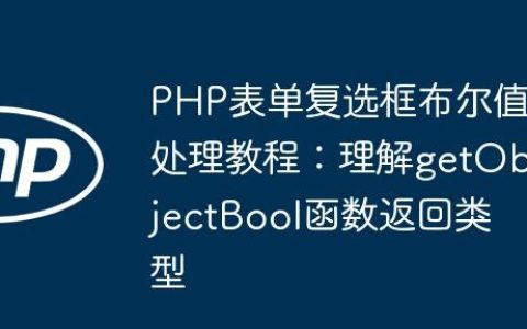 PHP表单复选框布尔值处理教程：理解getObjectBool函数返回类型