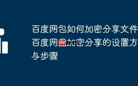 百度网包如何加密分享文件_百度网盘加密分享的设置方法与步骤