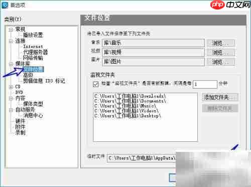 RealPlayer更改临时文件路径