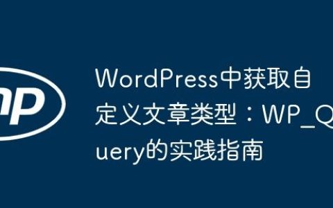 WordPress中获取自定义文章类型：WP_Query的实践指南