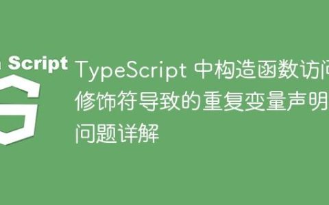 TypeScript 中构造函数访问修饰符导致的重复变量声明问题详解