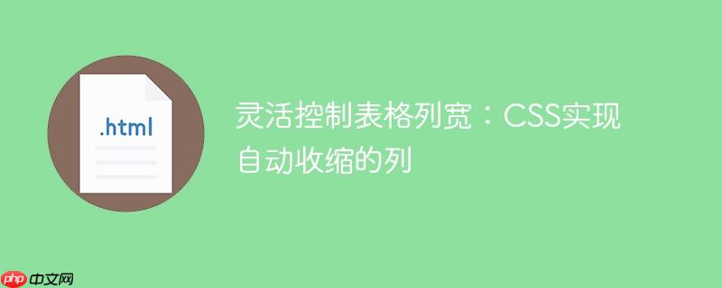灵活控制表格列宽:css实现自动收缩的列