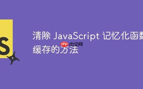 清除 JavaScript 记忆化函数缓存的方法