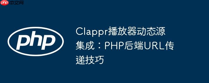 Clappr播放器动态源集成:PHP后端URL传递技巧