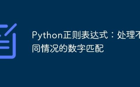 Python正则表达式：处理不同情况的数字匹配